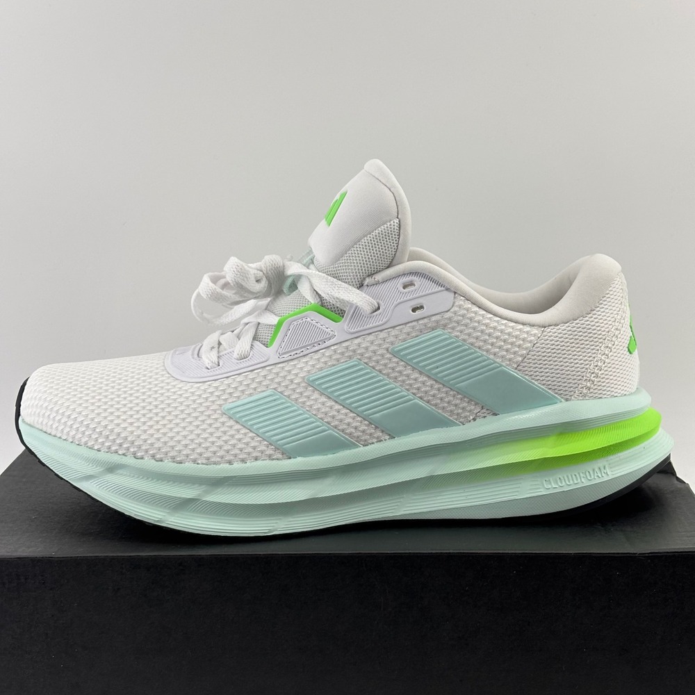 Adidas Galaxy 7 W Running Shoes Womens 8 White Mint Lime JQ2610 New With Box